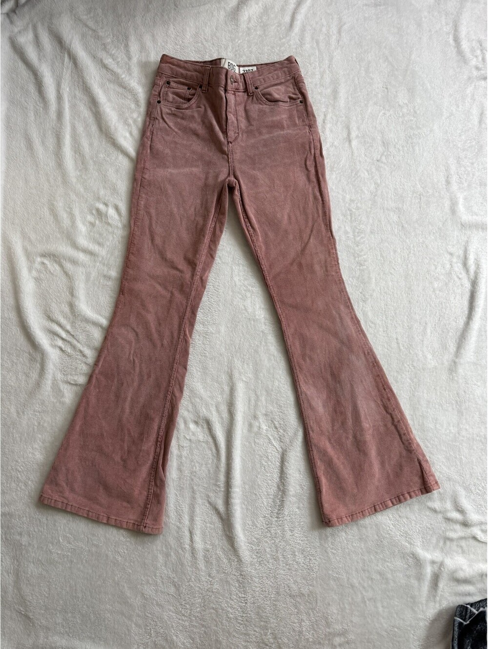 BDG Urban Outfitters High & Wide Corduroy Pink Wide Leg Pants Size 24